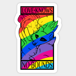 Love Knows No Bounds (light) Sticker